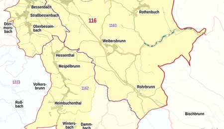 Übersichtskarte des Pastoralen Raums Spessart-Mitte